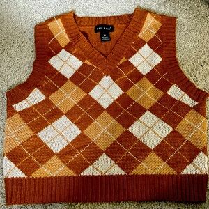 Brown sweater vest